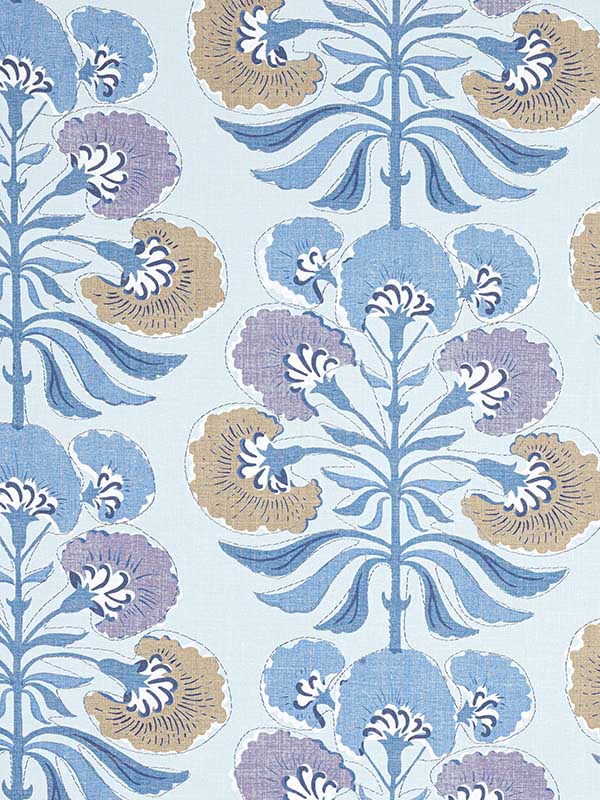 Tybee Tree Lavender and Blue Fabric WTG-253761 by Thibaut Fabrics for sale at Wallpapers To Go