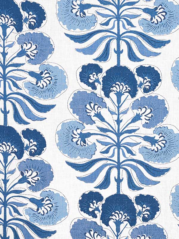 Tybee Tree Blue and White Fabric WTG-253762 by Thibaut Fabrics for sale at Wallpapers To Go