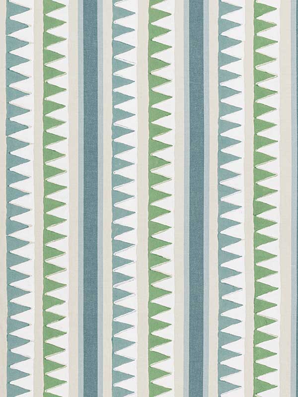 Lomita Stripe Green and Blue Fabric WTG-253780 by Thibaut Fabrics for sale at Wallpapers To Go