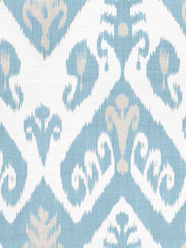 Indies Ikat French Blue Fabric WTG-253792 by Thibaut Fabrics for sale at Wallpapers To Go