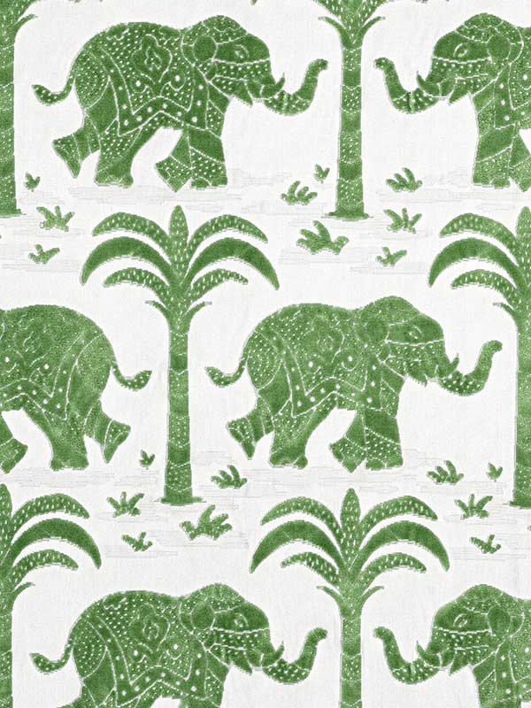 Elephant Velvet Green Fabric WTG-253796 by Thibaut Fabrics for sale at Wallpapers To Go