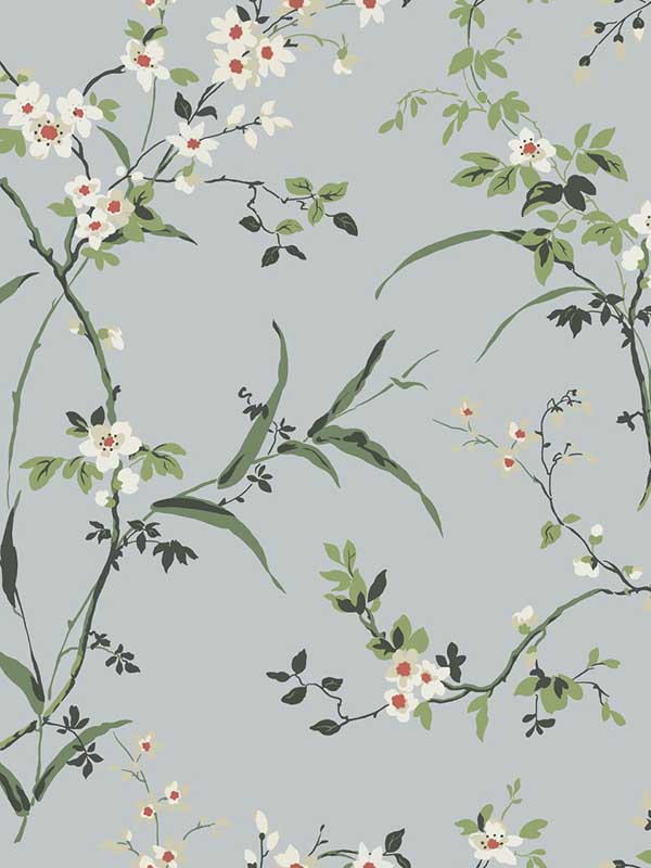 Blossom Branches Light Grey Wallpaper WTG-253999 by York Wallpaper for sale at Wallpapers To Go