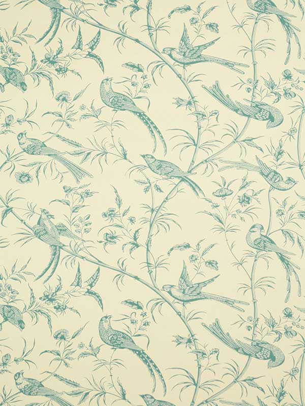 Bengali Aqua Wallpaper WTG-257829 by Brunschwig and Fils Wallpaper for sale at Wallpapers To Go
