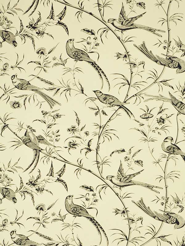 Bengali Black Wallpaper WTG-257833 by Brunschwig and Fils Wallpaper for sale at Wallpapers To Go