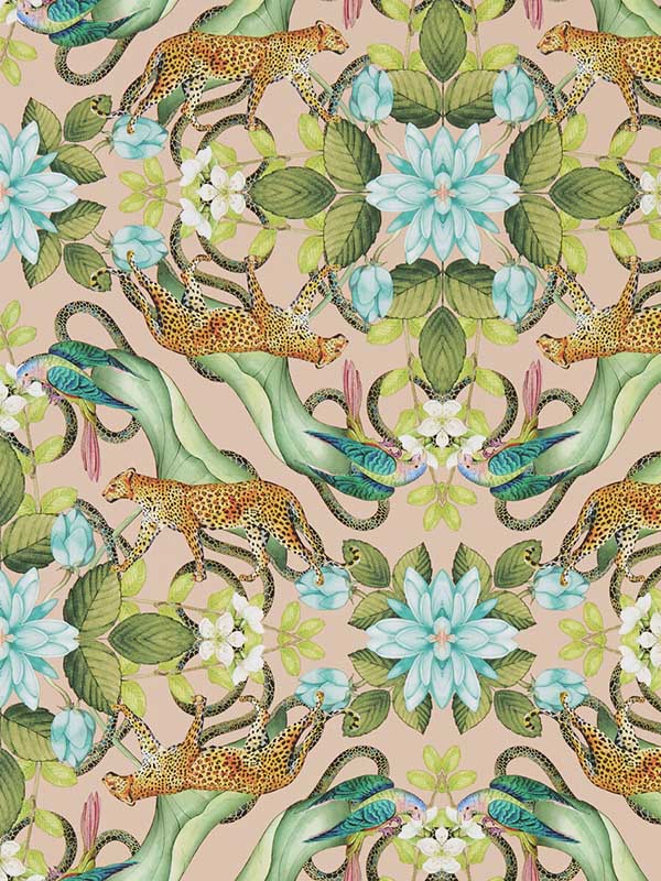 Menagerie Blush Wallpaper WTG-259470 by Clarke and Clarke Wallpaper for sale at Wallpapers To Go