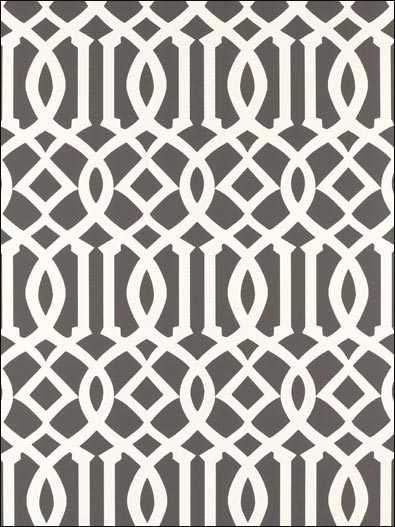 Imperial Trellis Charcoal Wallpaper 5003361 by Schumacher Wallpaper for sale at Wallpapers To Go